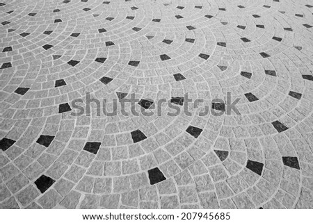 Granite tiled floor