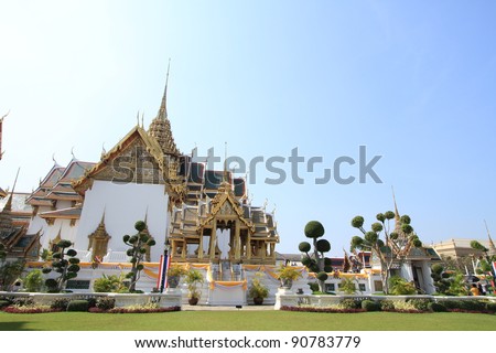 Grand Palace, the major tourism attraction in Bangkok, Thailand