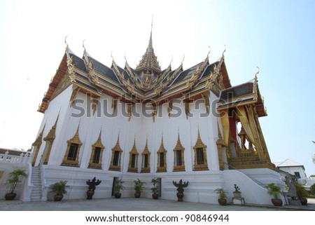 Grand Palace, the major tourism attraction in Bangkok, Thailand