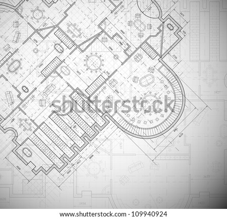 Detailed Architectural Plan. Eps 10