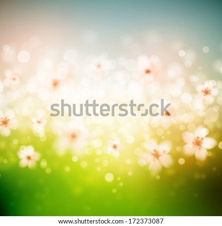 Spring background with flowers. Eps 10