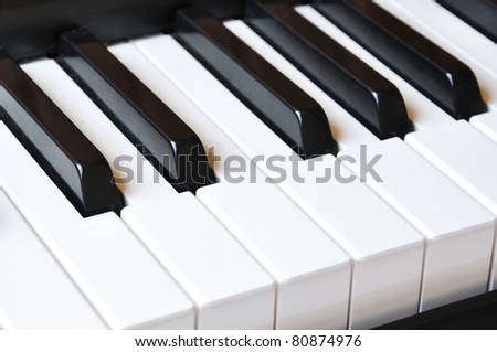 Piano keys; \