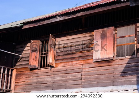 Window on wood house