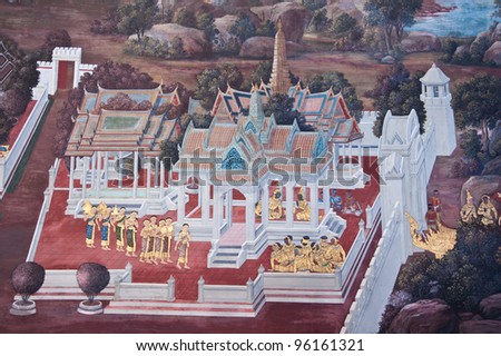 thai pattern,Public Art Painting at Wat Phra Kaew