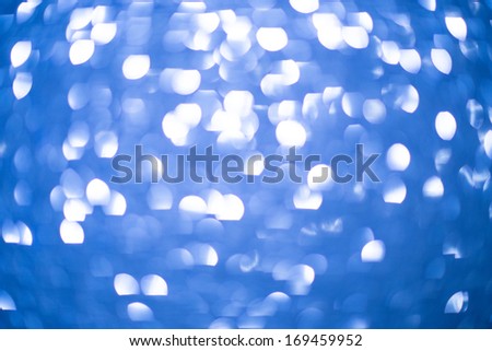 blue white christmas illumination off focus background