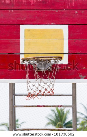 Orange Basketball Hoop On White Backboard