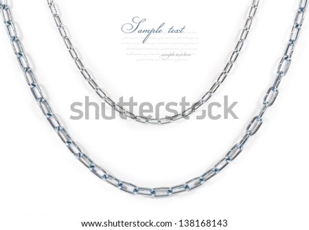 Chrome chain isolated on white background