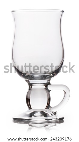Irish coffee glass isolated on white