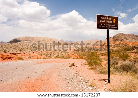 Off Highway Road in Lake Mead National Recreation Area Nevada