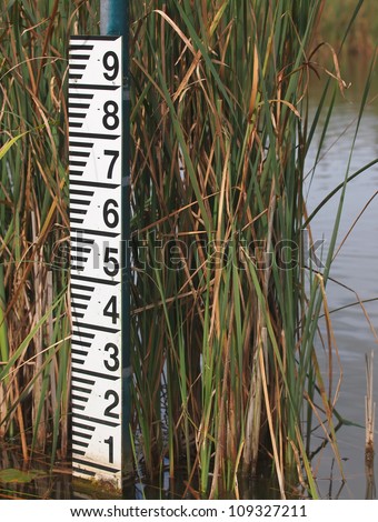 water level meter showing low levels after a period of drought