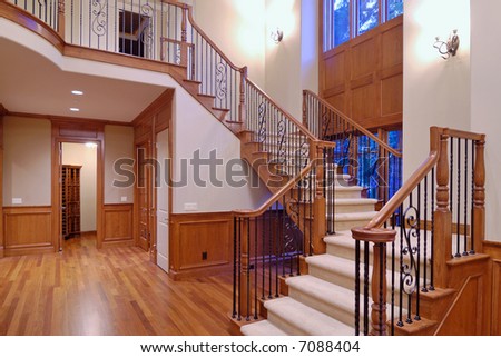 Grand Staircase in a luxury american home