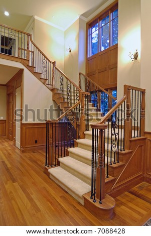 Grand Staircase in a luxury american home