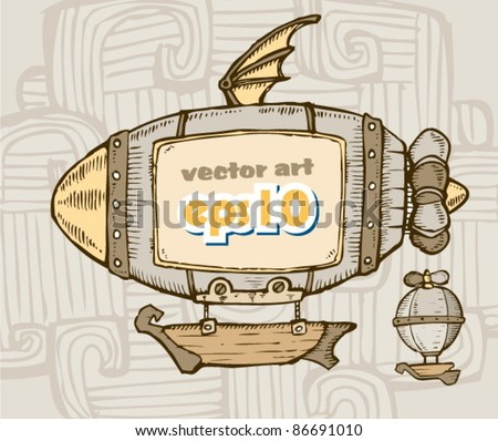 cartoon airship