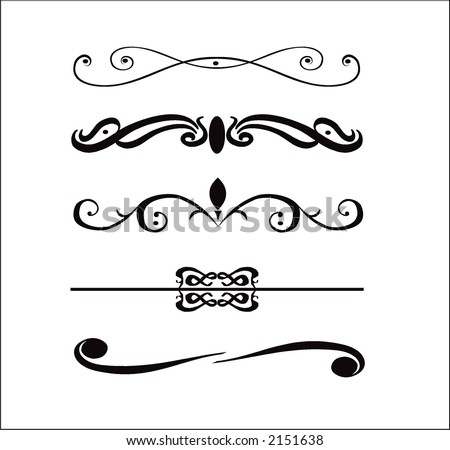Logo Design Elements on Stock Vector   Abstract Vector Design Elements  Borders  Frames