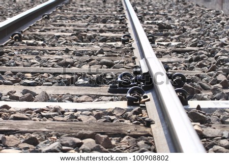 close up rail track  in Morioka,Iwate,Touhoku ,Japan