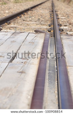 close up rail track  in Morioka,Iwate,Touhoku ,Japan