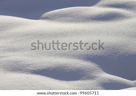 Snow field Texture Background, Detailed Close up in Morioka, Japan
