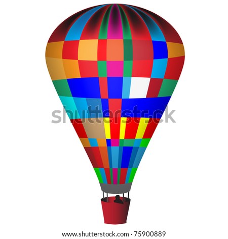 Hot air balloon.Vector