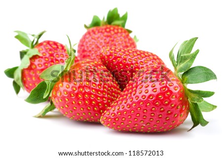 Fresh strawberry isolated on white background Studio macro Fresh strawberry isolated on white background Studio macro