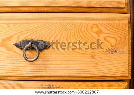 The old wooden brown dresser