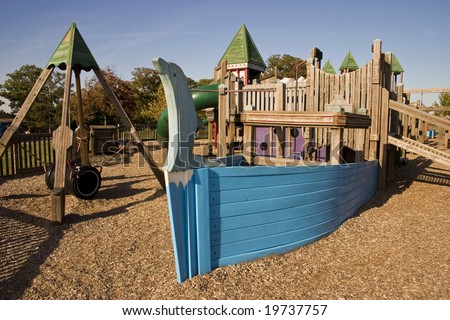 Children's Wooden Playground Structures