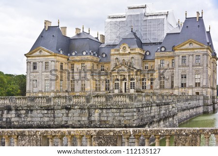Chateau de Vaux-le-Vicomte (1661) - baroque French Palace located in Maincy, near Melun, in Seine-et-Marne department of France. It was for built Nicolas Fouquet - finances superintendent of Louis XIV