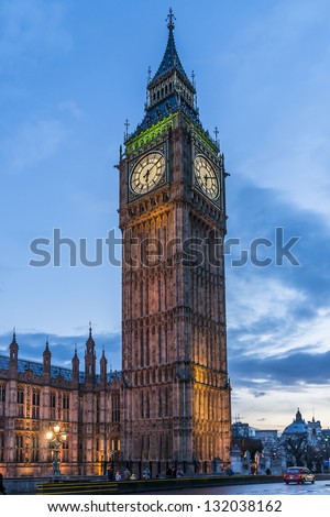 Famous British clock tower \