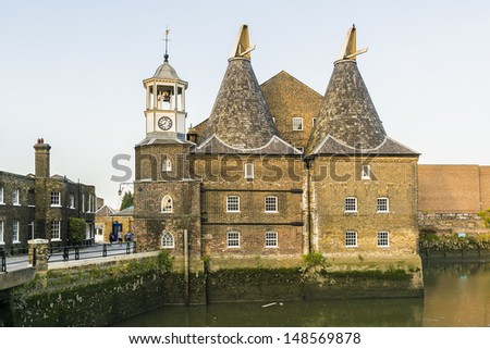 Three Mills - former working mills on the River Lea in the East End of London - one of LondonÃ¢Â?Â?s oldest extant industrial centers. Three Mills is possibly largest tidal mill in the world.