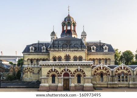 Original Abbey Mills Pumping Station, in Abbey Lane, London, is a sewage pumping station, designed by engineer Joseph Bazalgette, Edmund Cooper and architect Charles Driver. It was built in 1868.