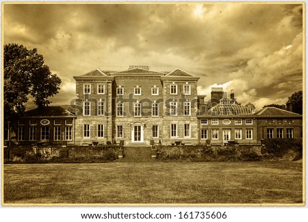 Vintage photo of York House (See original photo ID: 150027062) - historic stately home in Twickenham. London Borough of Richmond upon Thames, England. York House dates to 1630.