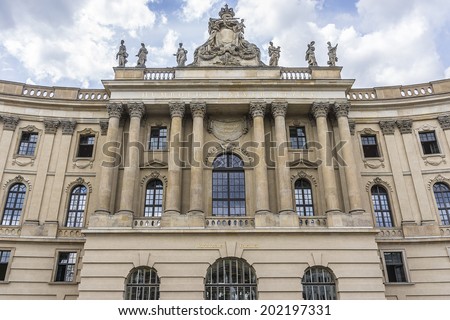 Humboldt University of Berlin is one of Berlin\'s oldest universities, founded in 1810. The Royal Library, now seat of the Faculty of Law. Berlin, Germany.