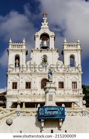 Our Lady of Immaculate Conception Church - one of the oldest churches in Goa, which existed from year 1540. Panjim (Panaji) - capital of Indian state of Goa and headquarters of North Goa district.