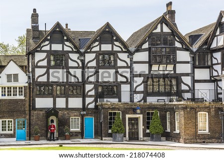 Old Queen\'s House (now home of Towers of London Governor). Tower of London (Her Majesty\'s Royal Palace and Fortress) - historic castle in central London and popular tourist attraction.