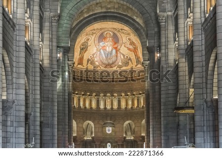 MONTE CARLO, MONACO - JULY 8, 2014: Interior of Saint Nicholas Cathedral - consecrated in 1875, located on site of the church built in 1252 and dedicated to St. Nicholas.