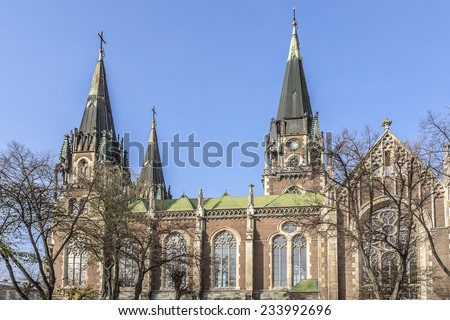 Cathedral of Saints Olga and Elizabeth (Saint Joseph Bilczewski, 1903 - 1911). Lviv, Ukraine. Church was built in memory of the popular Empress (Princes) Bavarian Elizabeth (Habsburg), known as Sisi.