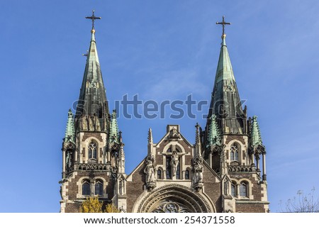 Cathedral of Saints Olga and Elizabeth (Saint Joseph Bilczewski, 1903 - 1911). Lviv, Ukraine. Church was built in memory of the popular Empress (Princes) Bavarian Elizabeth (Habsburg), known as Sisi.