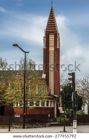Catholic Church of St. Anthony of Padua (Saint-Antoine-de-Padoue), is located boulevard Lefebvre in Paris. Church built from 1933 to 1935, is part of constructions of Work of Building the Cardinal.