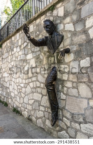 PARIS, FRANCE -APRIL 23, 2015: Jean Marais sculpture 