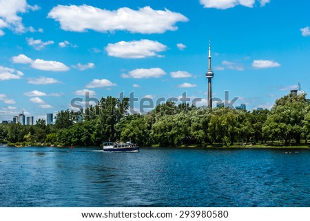 The beautiful Toronto Islands (Formerly Island of Hiawatha or Menecing). The islands are a popular recreational destination. Toronto, Ontario, Canada