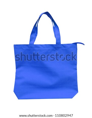 blue cotton bag