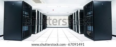 server room with black servers