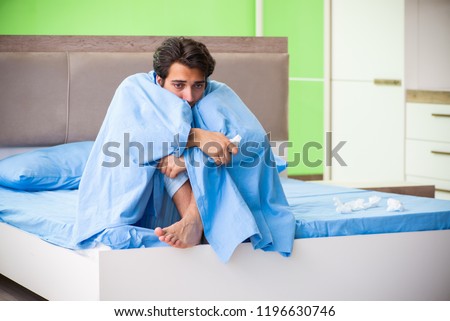 Man suffering from sleeping disorder and insomnia
