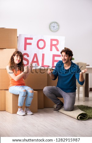 Young family offering house for sale and moving out