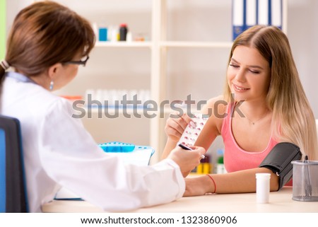 Patient visiting doctor for consultation