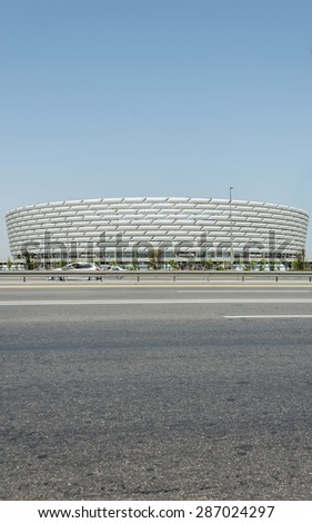 BAKU - MAY 10, 2015: Baku Olympic Stadium on May 10 in BAKU, Azerbaijan. Baku Azerbaijan will host the first European Games