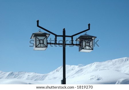Lantern on a winter day
