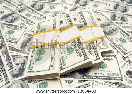 Pictures Of Money Stacks. stacks on money background