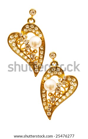 اكسسورات رائــــــــــــــــــــــــــــــــــعة  Stock-photo-pair-of-earrings-isolated-on-the-white-background-25476277