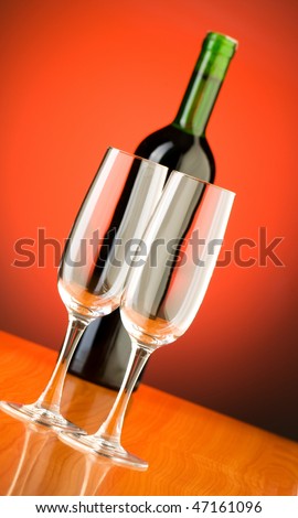 Wine concept with gradient background