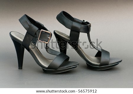 Fashion concept with open toe woman shoes